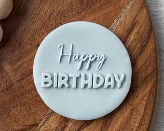 Alles Gute zum Geburtstag Cookie Cutter & Stempel Set | Benutzerdefinierte Geburtstagskeks | Partykeks