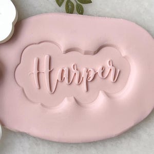 Cortador y sello de galletas con nombre personalizado / Cortador de galletas personalizado para cumpleaños