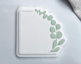 Eucalyptus Cookie Cutter & Fondant Stamp • Australia Embosser for Sugar Cookies • Australia Day Party