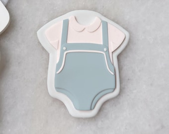 Baby Onesie Cookie Cutter & Fondant Stamp • Baptism Embosser • Baby Shower and Gender Reveal Party