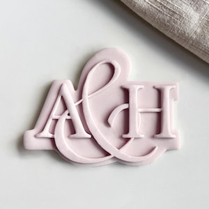 Custom Wedding Name Cookie Cutter & Stamp • Personalised Engagement Embosser