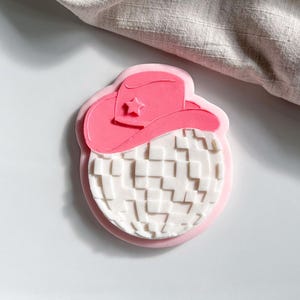 Cowgirl Disco Ball Cookie Cutter & Fondant Stamp • Disco Embosser for Sugar Cookies • Rodeo Party Theme