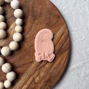 6th Birthday Cookie Cutter & Stamp Set | Number Six Cookie Cutter for Sixth Birthday Party