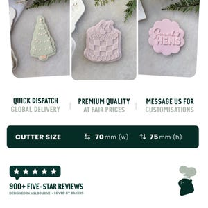 30e verjaardag koekjesvormer en fondantstempel • F*ck I'm 30 • Cijferkoekjesembosser • Grappig feestgebak afbeelding 5