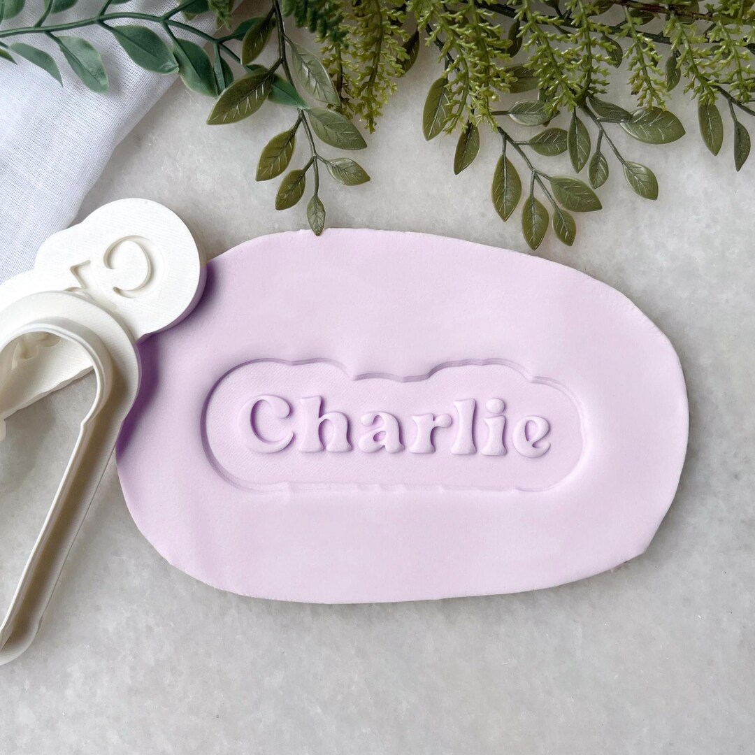 Custom Name Cookie Cutter & Fondant Stamp | Personalised Birthday ...