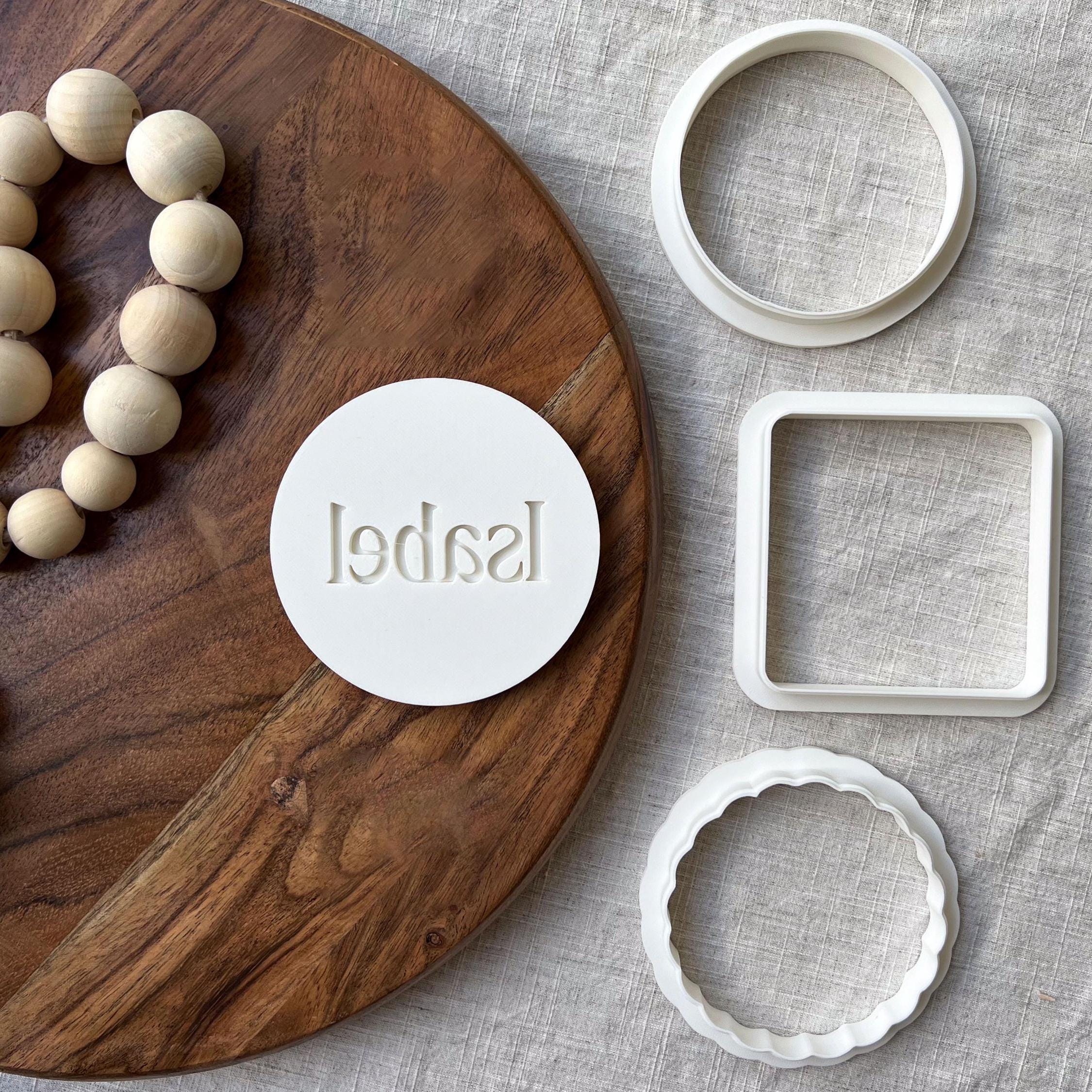Custom Name Cookie Cutter & Fondant Stamp | Personalised Embosser for ...