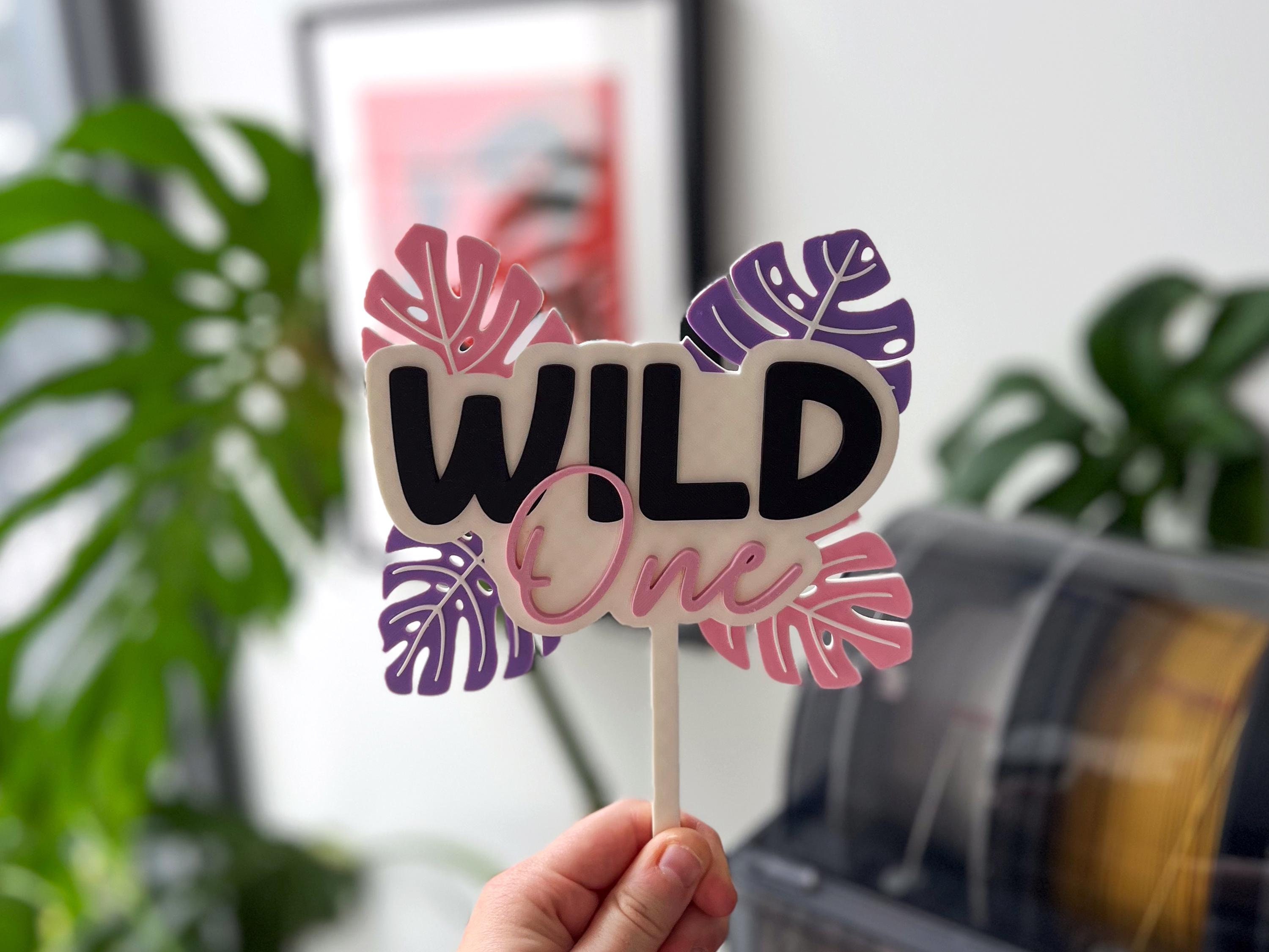 Personalized 1st Birthday Cake Topper | Custom Cake Topper | Wild One ...