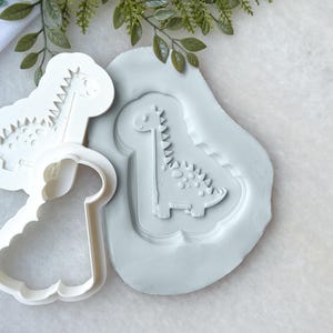 Dinosaur Birthday Cookie Cutter & Stamp | Prehistoric Themed Cookies | T rex Cookies