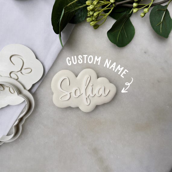 Custom Script Name Cookie Cutter & Stamp | Personalised Cookie Cutter