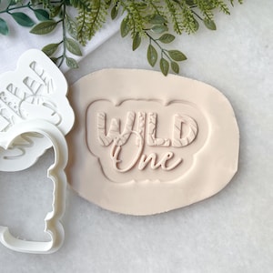 Wild One Geburtstags-Ausstechform & Stempel-Set | Safari | Dschungel | 1.Geburtstags-Plätzchen