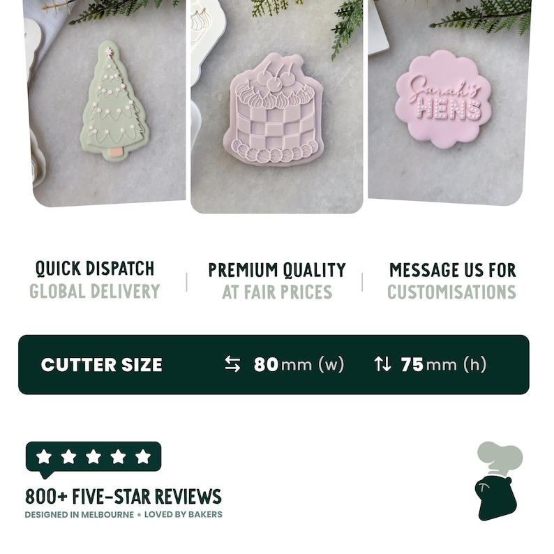 Cortador de galletas y sello para fondant con fecha de boda personalizada • Sello en relieve de corazón de compromiso personalizado para galletas de azúcar imagen 2