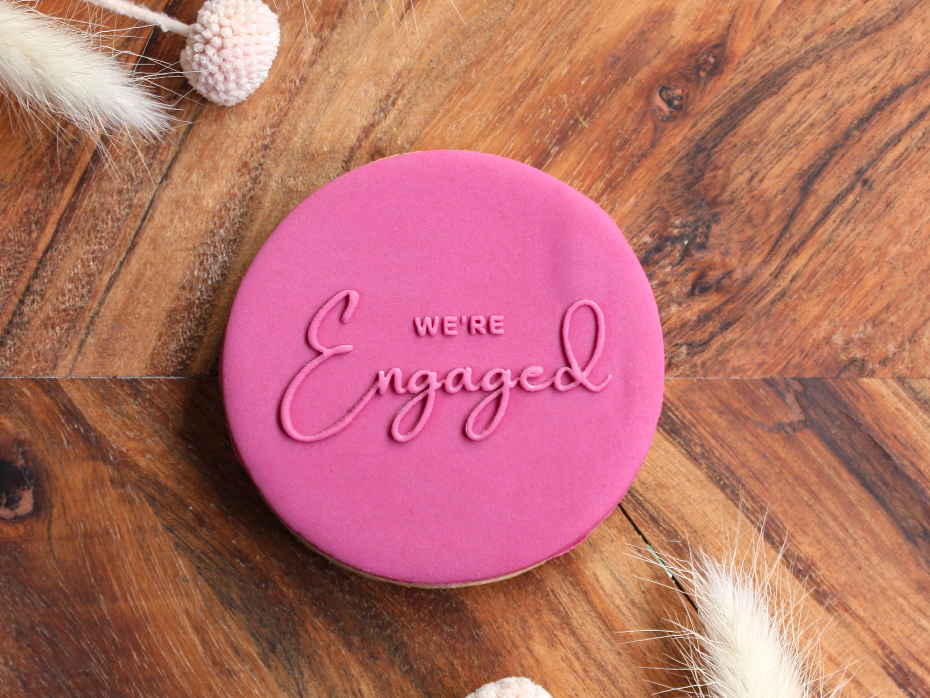 Engagement Cookie Stamp Fondant Embosser Engagement Cookie Etsy