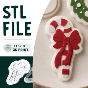 Stämpel och utskärare för julgodisstångskakor i STL-format • 3D-utskrift, digital nedladdning