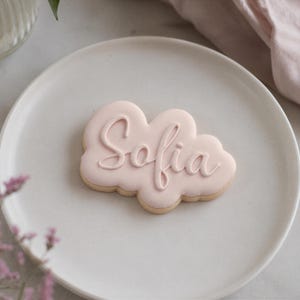 Custom Script Name Cookie Cutter & Stamp | Personalised Cookie Cutter image 2