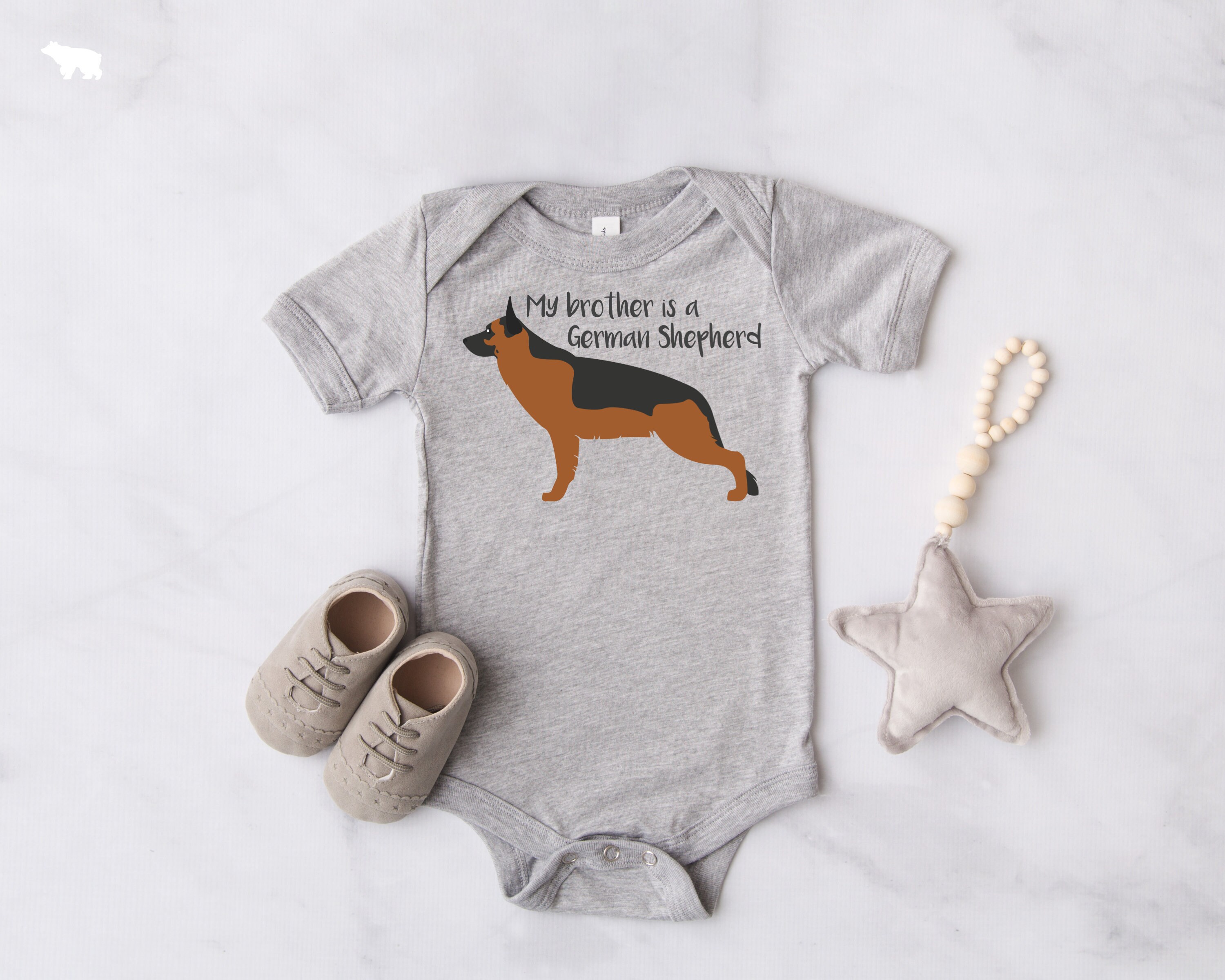German Shepherd Dog Baby Onesie My Brother Is A German Etsy