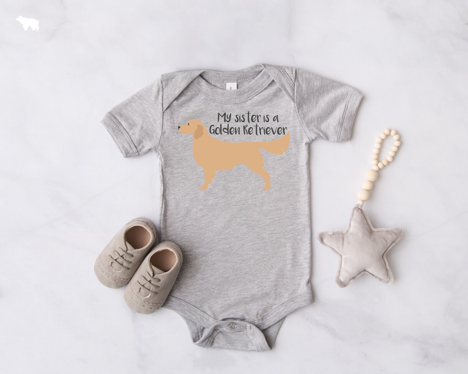 Baby Onesie 'my Sister is A Golden Retriever' 4 Etsy