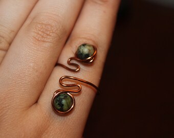 African Turquoise Swirl Ring