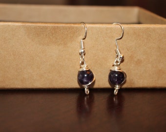 Amethyst Sprial Earrings