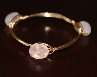 Rose Quartz Bangle Bracelet