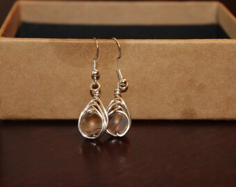 Tiger's eye dangly earrings