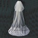 Two Layer Cathedral Length Cut Edge Wedding Veil, Bridal Veil, Double Tier Wedding Veil, Cathedral Length Veil, Double Tier Veil