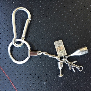 Wine Lovers Keyring Dangle, Father&#39;s Day Gift, Planner Charm, Keyring Dangle, Notebook Accessory, Thank you Gift, Gift for Him