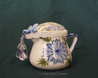Collectible Pin Cushion Sweet Little Creamer/Jug, Novelty Pincushion, One of a Kind Pin Cushion, Jug Pincushion, Gift for Mother