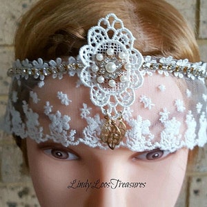 Vintage 20er Gatsby Stil Braut Kopfschmuck, Braut Haarschmuck, Kopfschmuck, Stirnband, handgemacht, Hochzeit, tolles Gatsby Stirnband, boho