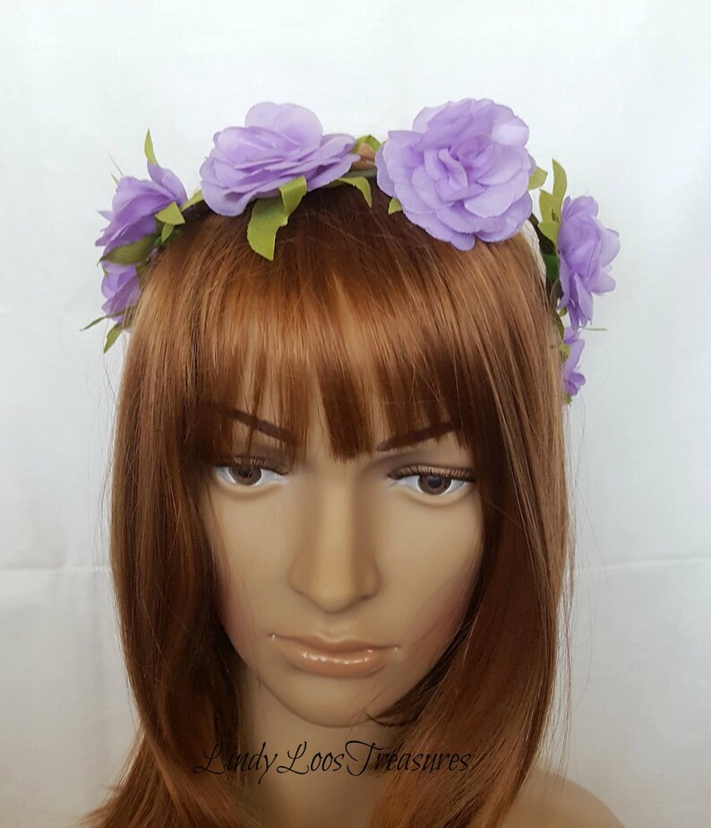 Flower Girl Lilac Floral Flower Crown Festival Boho Etsy