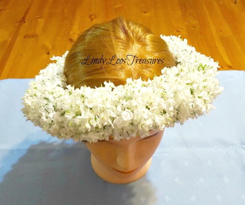 White Wedding Flower Crown Bridal Flower Crown Baby/'s Breath Wedding Wreath Baby/'s Breath Headpiece Rustic Wedding Bridal Headdress