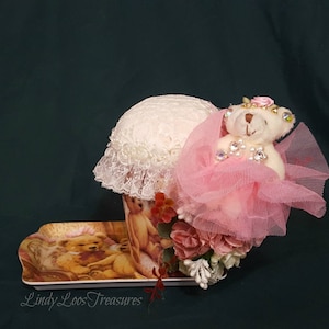Collectible Pin Cushion Teddy Bears, Novelty Pincushion, One of a Kind Pin Cushions, Mug & Plate Pincushion, Gift for Mot...