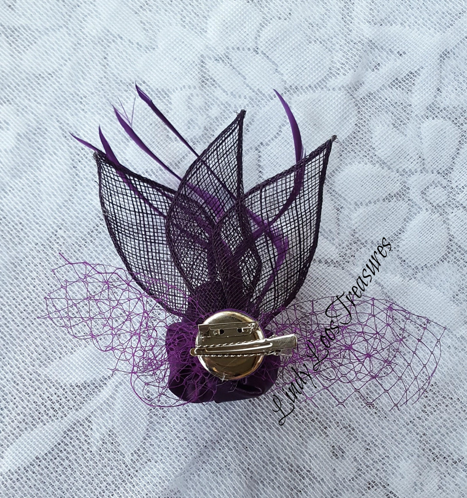 Purple Fascinator Sinamay Fascinator Racing Hat Wedding | Etsy