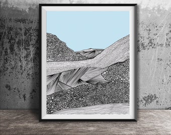 Original Art Print, Black and White, Pen and Ink, Wall Art, Art Illustration