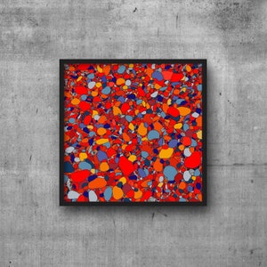 Original Art Print, Abstract Wall Art, Art Illustration, Poster Art, Pebbles on Beach