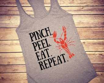 Crawfish Shirt Funny Womens Crawfish Crawfish Season Crawfish Eating Women's Racerback Cute Racerback Shirt Mud Bug Shirt Crawfish Boil