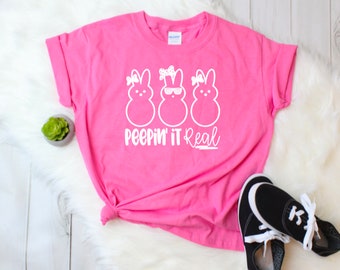 Peepin It Real / Peeps Shirt / Girls Easter Shirt / Girls Easter Outfit / Easter Shirt / Easter Outfit / Girls Peeps shirt / Cute Easter