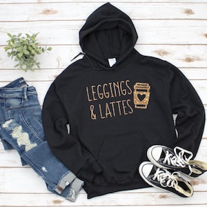 Leggings and Lattes / Funny Hoodies / Crew Neck Sweatshirt / - Etsy