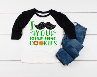I Mustache You to Buy Some Cookies / Girl Scout Cookie Shirt / Girl Scout Cookie / Girl Scout Shirt / Girl Scout Booth / Girl Scout Troop