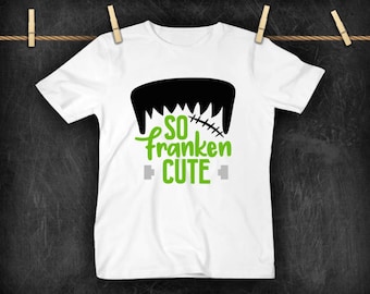 Così Franken Cute / Gioventù Camicia di Halloween / Bambini Halloween Camicia / Trucco o Trattare camicia / Maglietta di Halloween / Camicia di Halloween / Bambini Halloween
