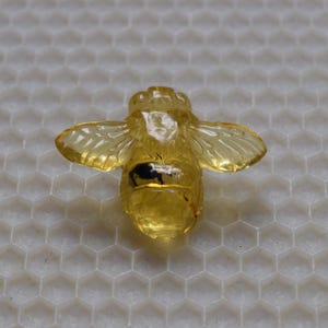 Bee Bead, Bee Pendant, Amber Bee, Amber Bead, Honey Bee, Hand Carved Amber, Gift For Her, One Of A Kind Gift, Golden Bee Bead, Bee Loved