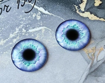 FB-02 - un par de chips de ojos de fantasía azules para Blythe Thin Glass Neo Blythe Doll Eyechips Toy Eyes