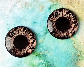 BR-02 UN par de chips de ojos MARRONES para Blythe, chips de ojos de vidrio fino para muñecas Blythe