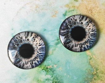 B-05 ONE Pair BLUE eye chips for Blythe, Thin Glass Blythe Doll Eyechips
