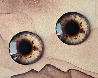 BR-34 UN par de chips de ojos MARRONES para Blythe, chips de ojos de vidrio fino para muñecas Blythe