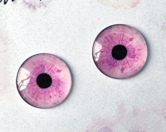 PI-01 ONE pair PINK eye chips for Blythe Thin Glass Neo Blythe boll eyechips Eyes