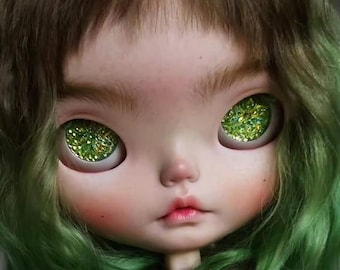R-01 MANY COLORS - LOTUS Shiny Rhinestones eye chips for Blythe, Eyechips with flower, Furby eyes
