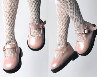 T04 PINK PEARL Blythe doll shoes Blythe doll low shoes ob24 ob22 Obitsu Monst Azone doll shoes Mary Jane shoes for Blyth