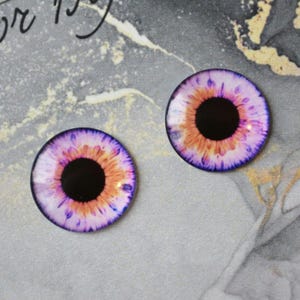 P-06 ONE Pair PURPLE eye chips for Blythe, Thin Glass Blythe Doll Eyechips