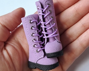 B03 LILAC suede Blythe doll high shoes Blythe doll high boots ob24 ob22 Obitsu Monst doll shoes