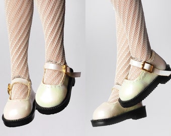 T04 3.2cm WHITE PEARL Blythe doll shoes Blythe doll low shoes ob24 ob22 Obitsu Monst Azone doll shoes Mary Jane shoes for Blyth